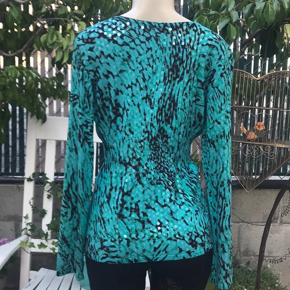 I-N-C Cardigan with sequins - Picture 8 of 11